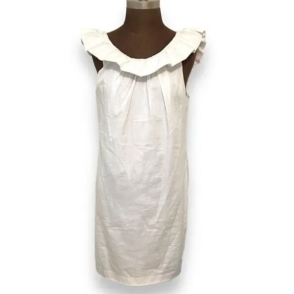 Trina Turk Women's Ruffled Shift Dress White Size XL Extra Large New‎ With Tags - Picture 2 of 10
